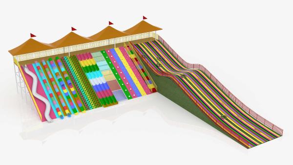 PVC Rainbow Slide for Indoor Outdoor Playgrounds