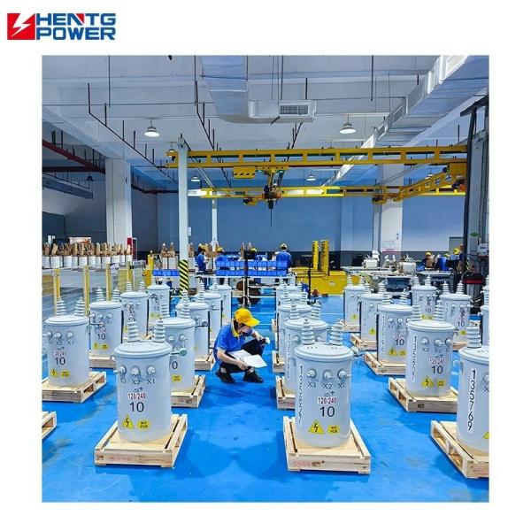 Variable Voltage MV HV Pole Mounted Distribution Transformer 25 Kva 50 Kva Single Phase