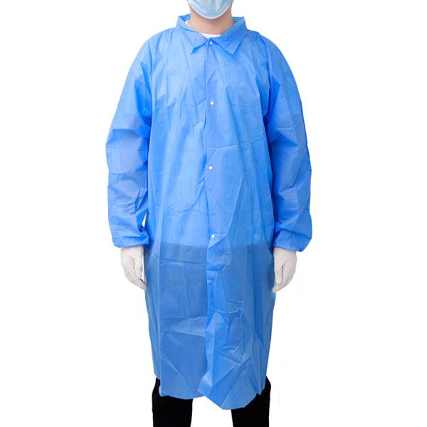 Hot Selling Disposable Lab Coats for Kids Non woven PP disposable Visitor Coat Frock White Child Lab Gowns