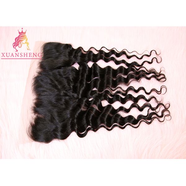 Virgin Indian Hair 13x4 Lace Frontal No Tangle Loose Wave Silky Swiss Lace Frontals