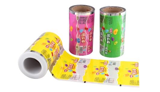 snack PE Food Material  film on roll custom printing logo snack packing roll film