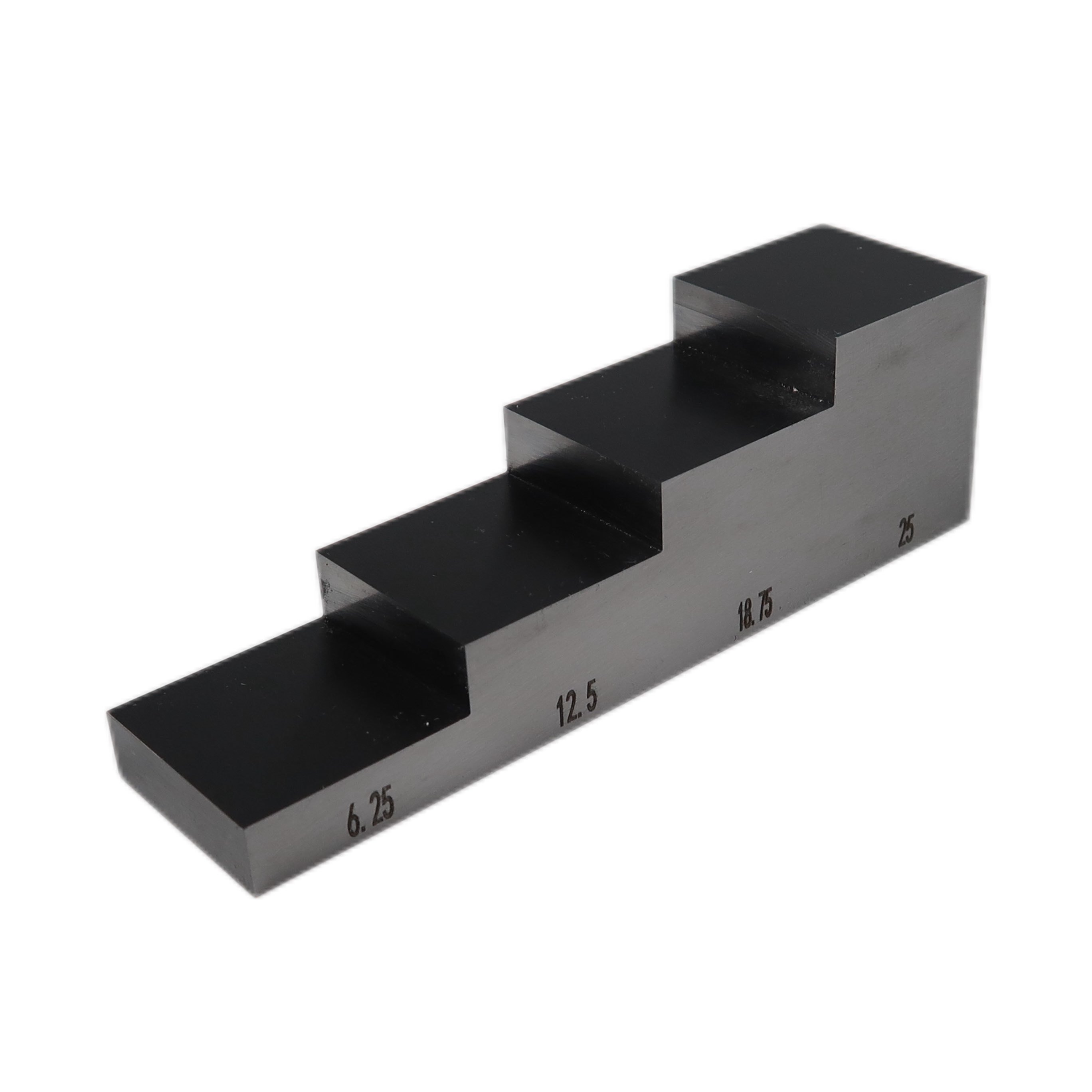 4‑Step Thickness 6.25-12.5-18.75-25mm Ultrasonic Testing Calibration Reference Block 1018 Steel