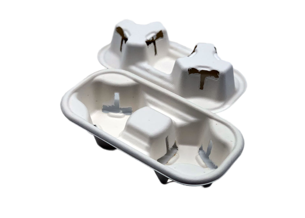 Biodegradable 13,5 грамма поднос несущей кофейной чашки 2 чашек