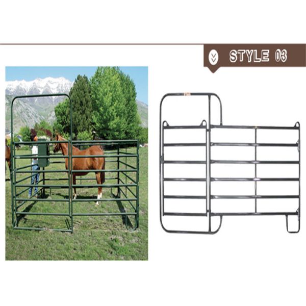 Round Pen Arena Corral Farm Gate Fence , Livestock Fence Panels Powder Coated