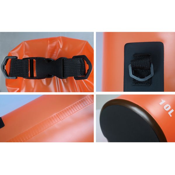 Transparent Matte PVC Water Resistant Bag , Green Dry Bag For Outdoor Activities