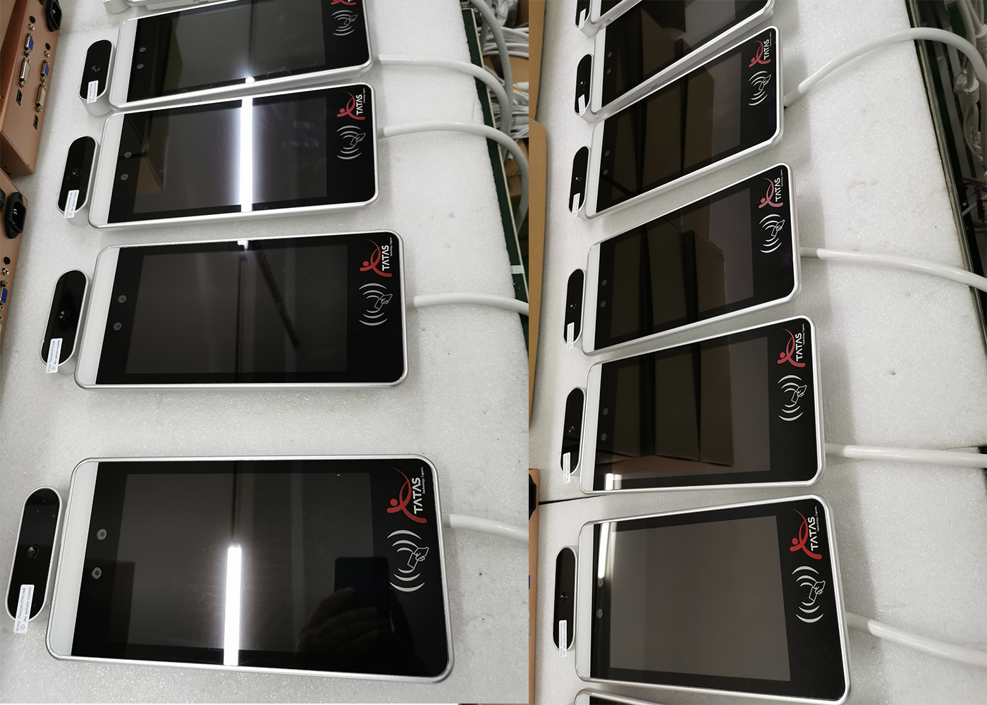 Безопасная машина читателя карты распознавания лиц RFID киоска измерения температуры для программного обеспечения MIPS системы управления доступом
