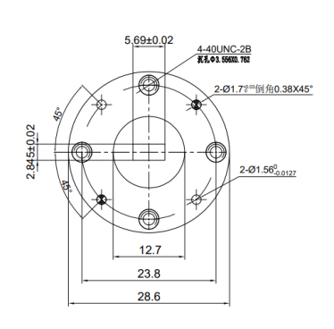 33-50GHz  WR-22  WAVEGUIDE LOAD VN-WGLD-3350-WR22