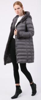 Reversible Waterproof Down Jacket Women's , Quilted Hooded Down Coat