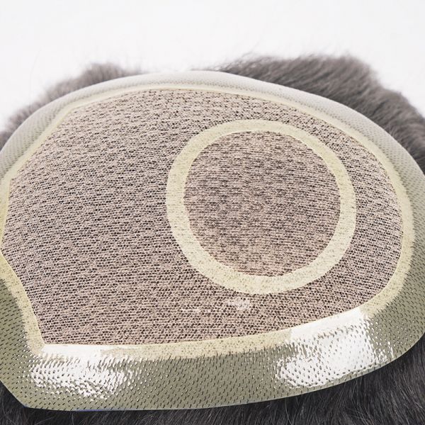 Small/Large/Average Size No Problem Get 100% Human Hair Men Toupee with 60 Lace Mesh