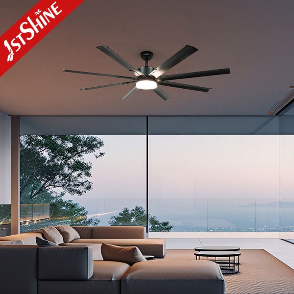 64 Industrial Ceiling Fan With LED Light And Remote Control