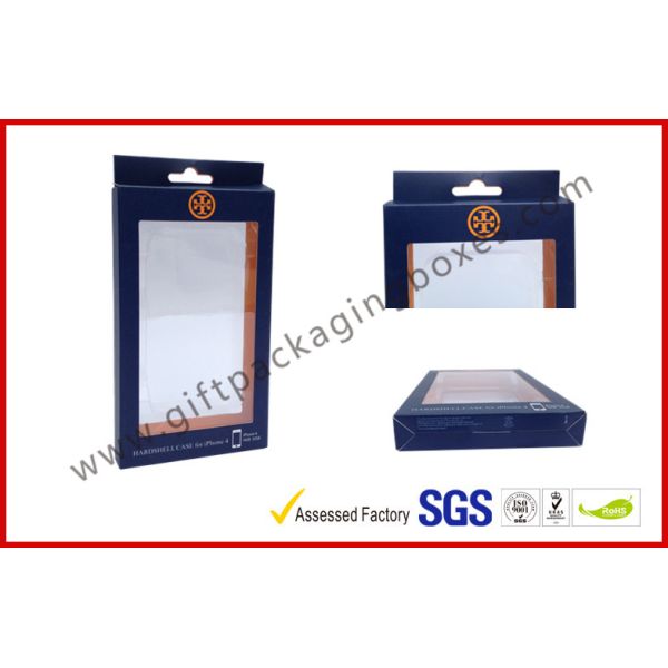 Coated Paper Card Board Packaging , Spot UV Blister / Plastic Tray Packing for Iphone Cases
