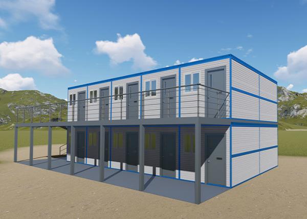 L'urgence a jeté les Chambres modulaires pliables 40FT préfabriquées abordables de conteneur de pliage de paquet plat de 20FT