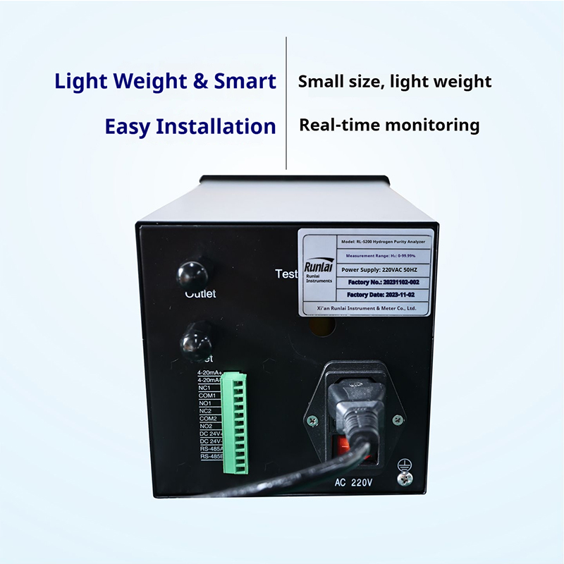 0-1000ppm Industrial H2 Gas Analyzer Hydrogen Gas Detector With Sound Alarm