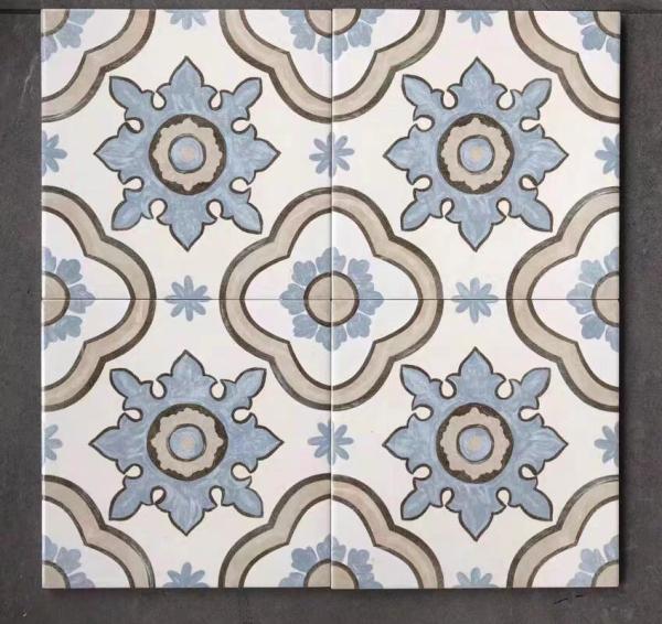 Blue 20x20cm Ceramic Rustic Tile for Kitchen & Bathroom Walls