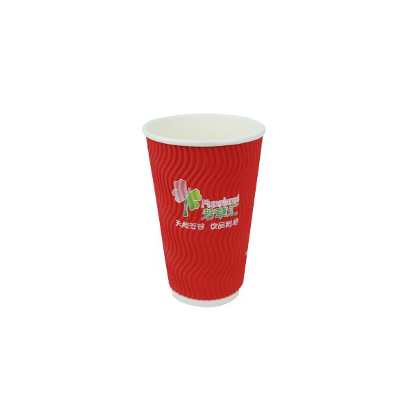 Logo Design Hot Drink Paper Cups 500ml With White / Black Lids Available
