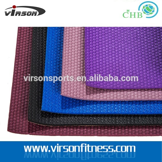 Ningbo virson custom printing Natural Jute + eco friendly PVC yoga mat for yoga