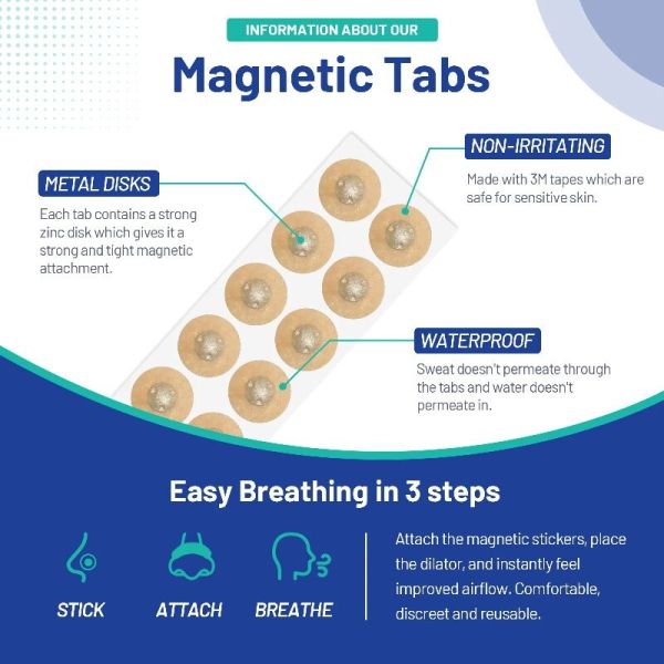Magnetic Nasal Strips Breathe Easier and Snore Less with Nose Dilator