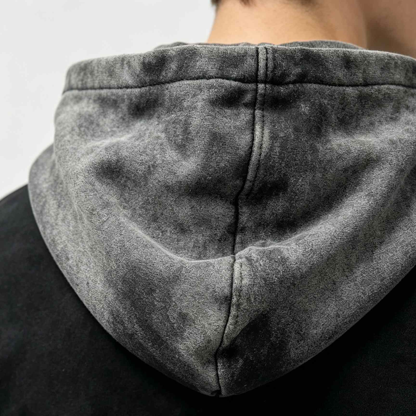 A528 Vintage Gradient Washed Hoodie Men Oversized Spray Fade Pullover Streetwear Hooded Sweatshirt