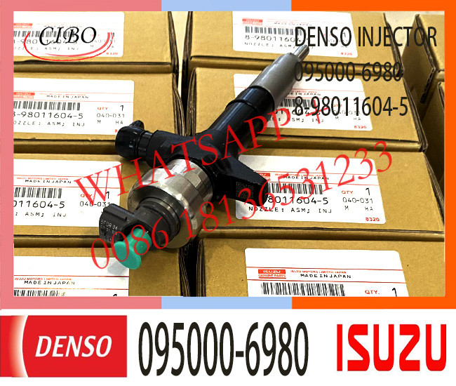 Неподдельный новый инжектор коллектора системы впрыска топлива 4JJ1 Dmax 3.0L 095000-6980 8-98011604-5 8-98011604-1 для Isuzu 4JJ1