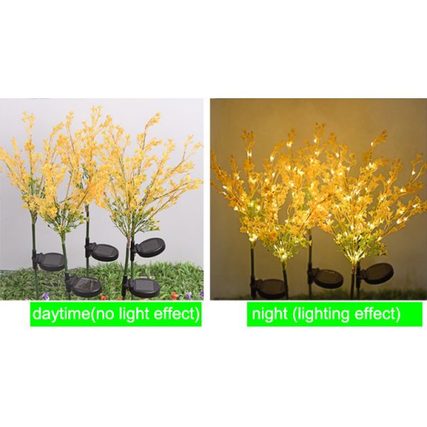Solar Artificial rape Flower Lights Ground Decoration Lawn Lamp