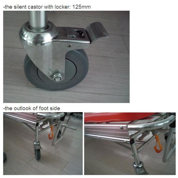 Emergency Ambulance Stretcher Trolley Adjustable Folding Automatic Loading Cart ALS-S009