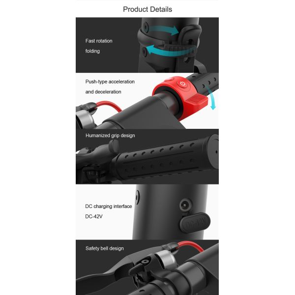 36V Battery Capacity 10Ah Max Speed 32km/h Folding Electric Scooter 10inch Motorcycle EU Warehouse E-scooter Scooty