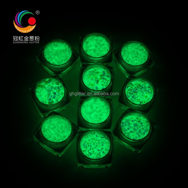 Fine Heart Luminous Makeup Chunky Glitter Powder For Party Festival Decoration