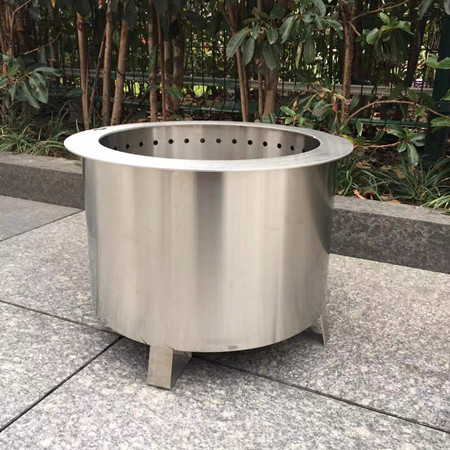 Double Wall 18 Inch Stainless Steel Fire Pit Smokeless 45.5cm Outdoor Smokeless Stove