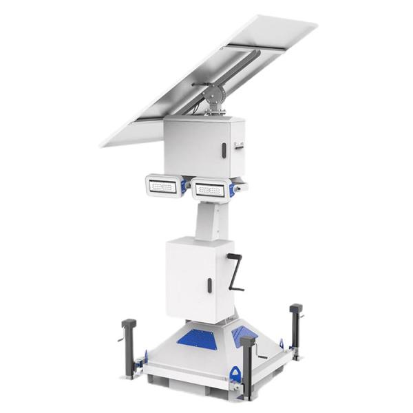 Portable Solar Led Floodlight Retractable Mast Tower For Parking Lot Lighting