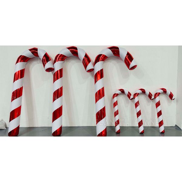 Christmas Decor Inflatable Candy Cane Mirror Giant Inflatable Candy Canes Xmas Ornaments