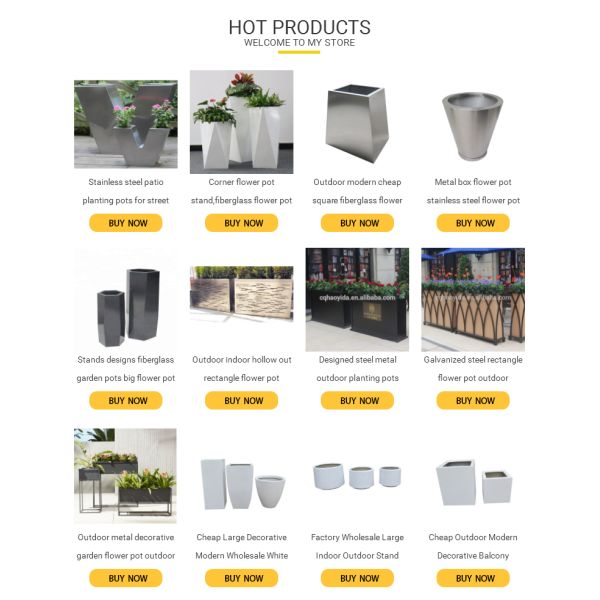 OHSAS18001 Certified L500xW500xH750mm Large Patio Flower Pots