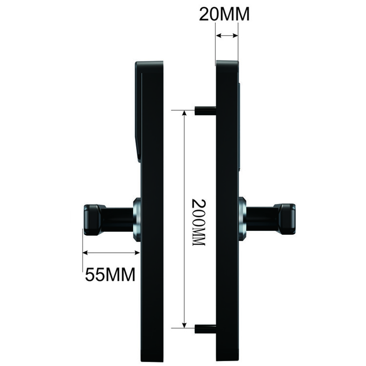 Толщины замка 50mm WiFi SS DC6V AA замок цифров умной биометрической Keyless