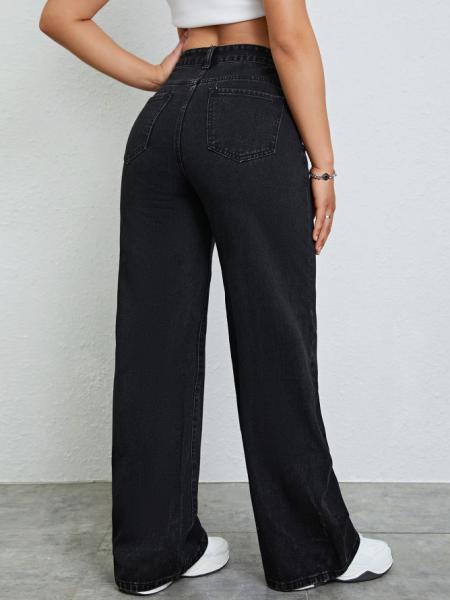 Black slouchy jeans for women