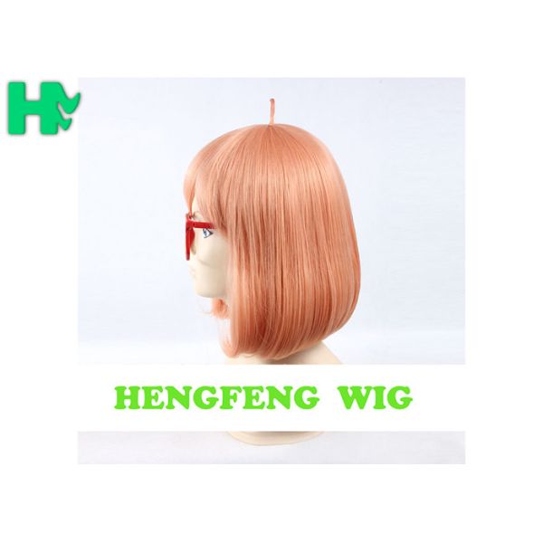 ODM Orange Cosplay Synthetic Bob Wigs Customizable Length