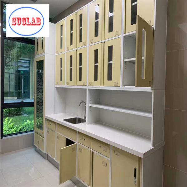 Top- Hospital Furniture Disposal Cupboard with 110 Degree Hinge and Full Steel Handle