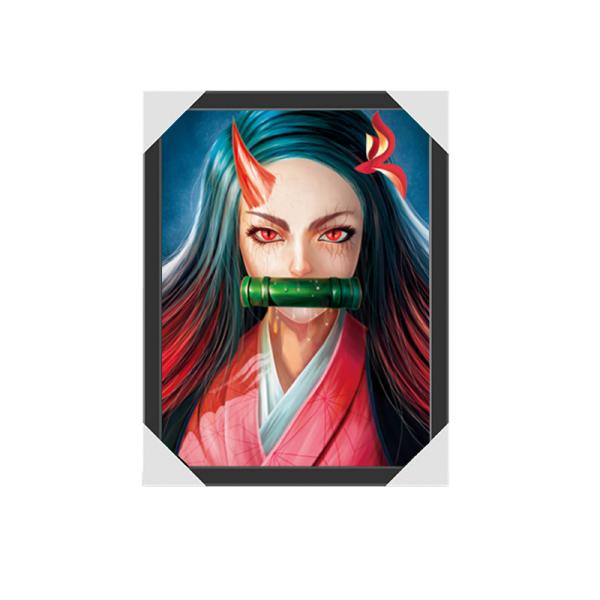 Demon Slayer Anime Poster With 3D Flip Effect Anime Lenticular 3D Poster
