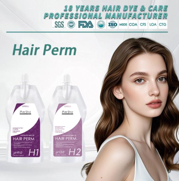 Permanent Hair Perm Lotion OEM Hair Perm Cream for Professional Salon 500ml*2 Curly Hair Solution  Hair Dye Factory