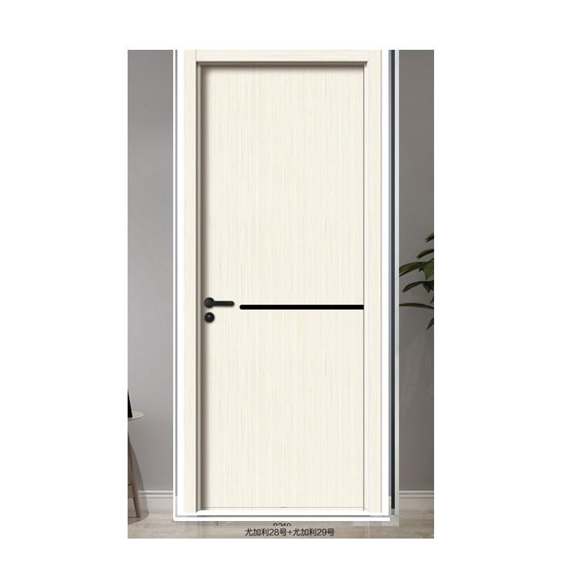 China China Factory High Quality Luxury Interior Wooden Teak Wood Door Designs Plywood  Wooden Door PVC Plastic Interior Doors for House Room With Smart Lock with Smart Lock