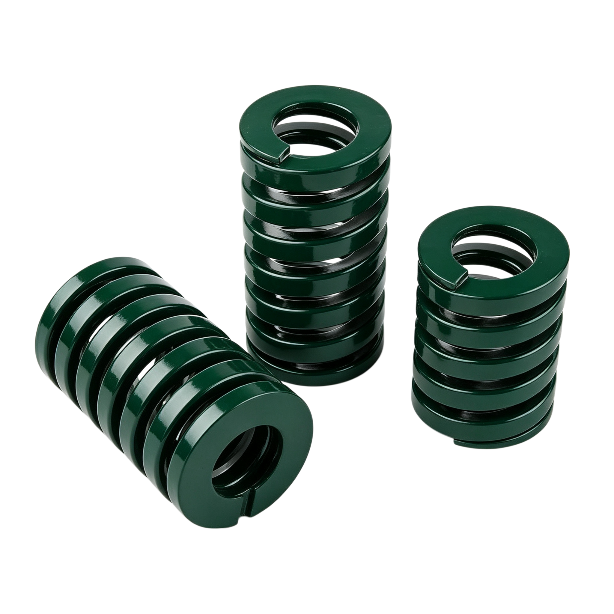 Green Color Mold Compression Spring Heavy Duty Die Spring with High Fatigue Resistance and Heavy Load Capacity