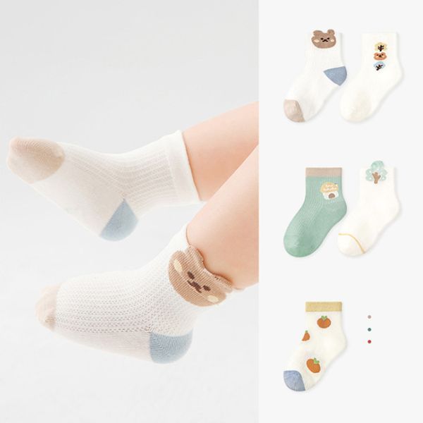 Calcetines de dibujos animados para bebés recién nacidos Calcetines de algodón orgánico blandos