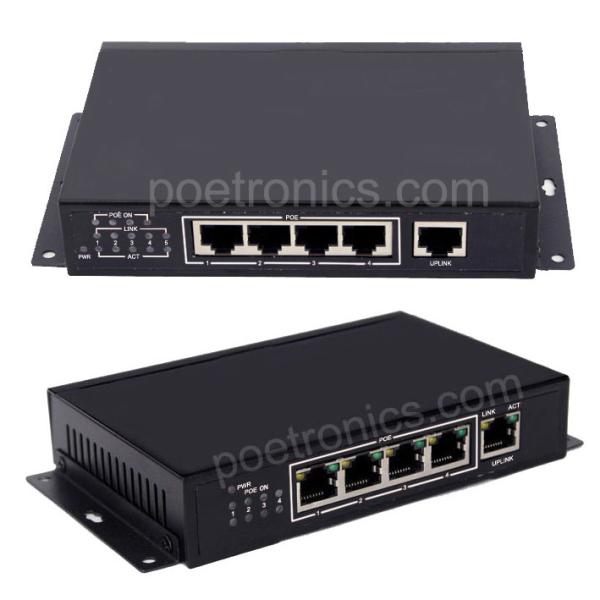 POE-S104T 4 Port IEEE 802.3at 10/100Mbps 30W POE Switch (96W External Power Supply)