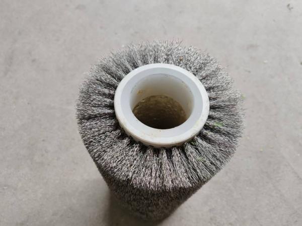 Custom Industrial Roller Brush Stainless Steel Wire Roller Brush Plastic tube hair transplantation brushes For Polishing