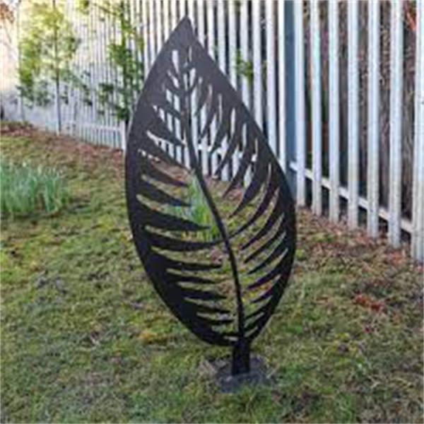 ISO9001 SGS Corten Steel Sculpture Garden Decoration Art Leaf Metal Tree