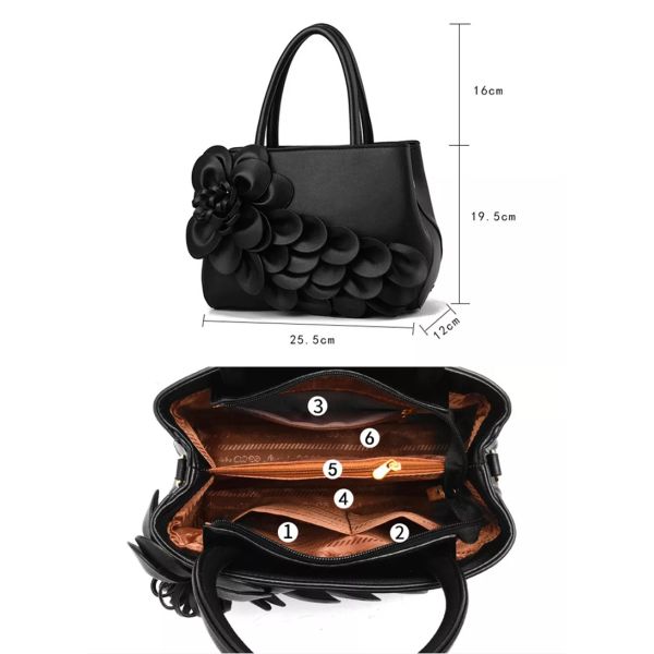 Многоразовое сумки кожи PU сладких женщин Multiscene роскошное водоустойчивое