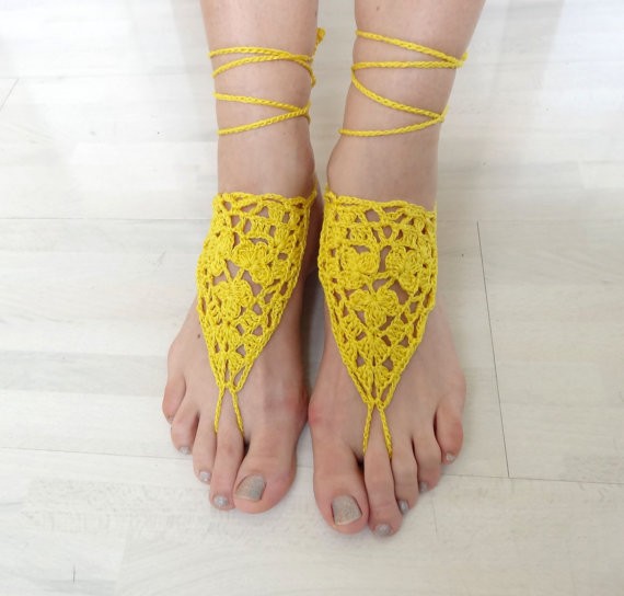 Barefoot Sandals, Nude shoes, Foot Jewelry, Wedding, Victorian Lace, Sexy, Anklet , Bellyd