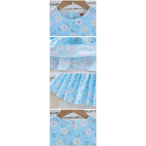Little Daisy Print Girls Rural Style Dress Summer Children'S Clothing