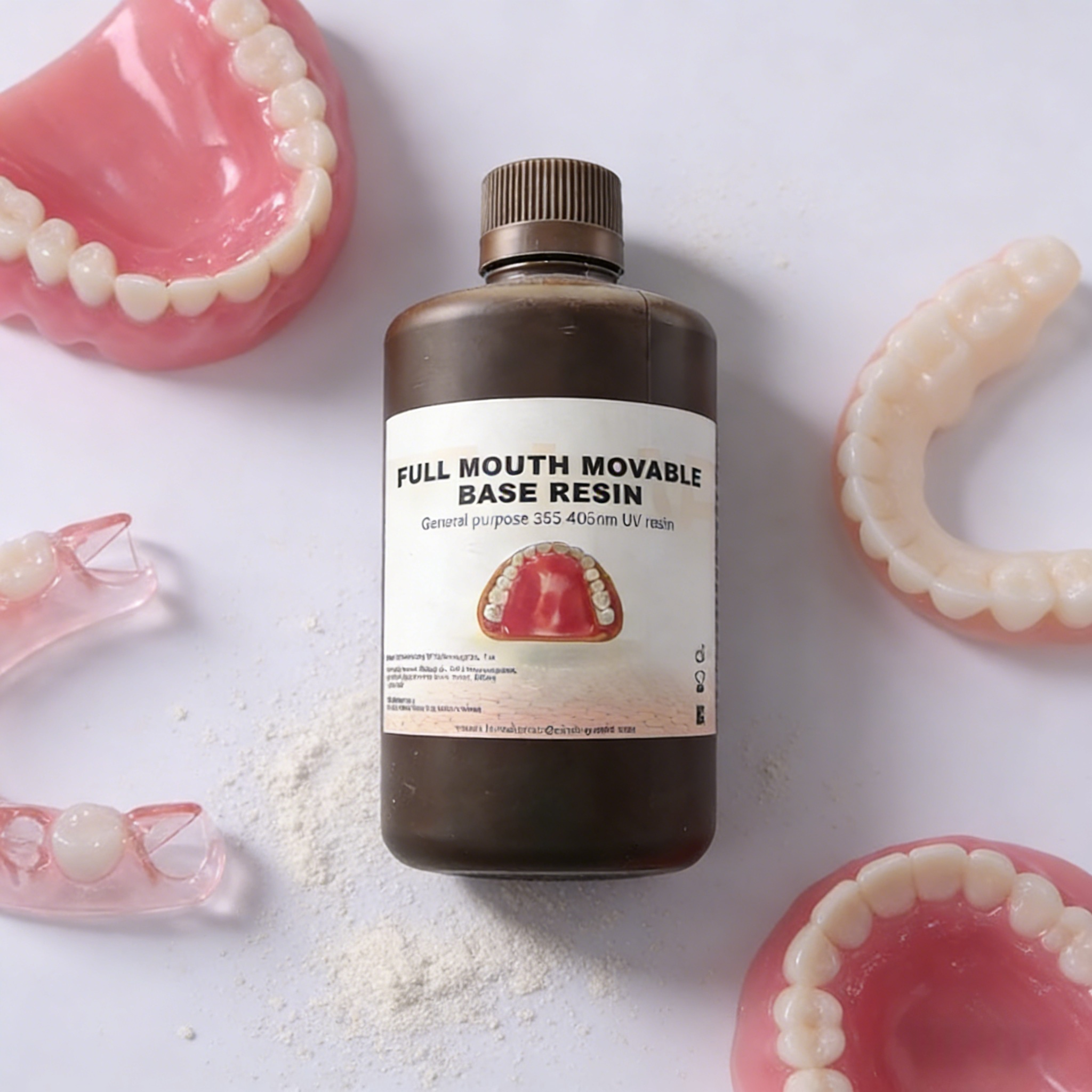 Light Cured Full Mouth Movable Base Resin Ensuring High Durability Perfect for Durable Removable Dental Base Fabrication