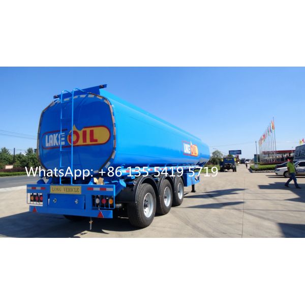 FUWA Axle 42cbm Fuel Tank Trailer With 3 Compartments