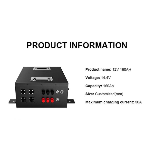 Batterie au lithium-ion au phosphate 12V 160AH LiFePO4