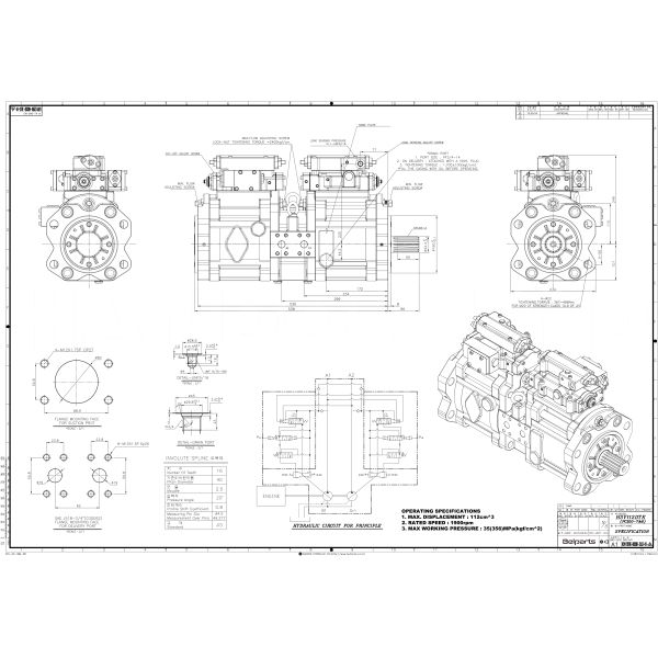 Гидронасос насоса Pc200-7 200-6 Pc160 708-2L-00300 708-2L-00790 экскаватора Pc200 Pc200 7 Belparts главный для KOMATSU